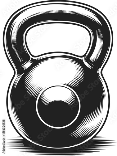 Kettlebell, cast iron weight, fitness tool, strength training equipment, gym accessory, workout aid, exercise gear, weights