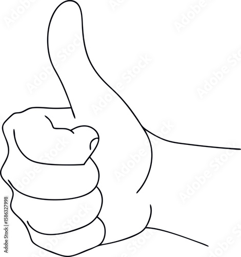 Child Hand Giving Thumbs Up Vector Illustration