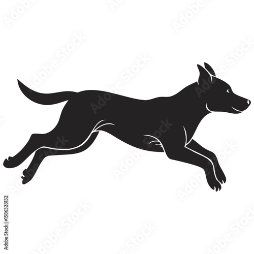  Sprinting Dog Vector Silhouette – Animal Outline Graphic