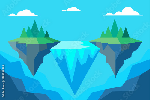 landscape with mountains