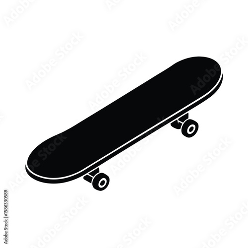 skateboard on white background
