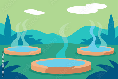vector illustration of a swimming pool