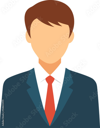 Professional Businessman in Suit and Tie Illustration