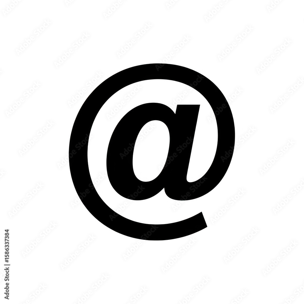 Illustration of an at symbol isolated on transparent background Illustration of an at symbol isolated on transparent background