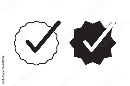 check mark icon button set. check box icon with right or correct buttons and yes checkmark tick box icons - checkbox symbol sign. check mark box square frame. vector illustration.