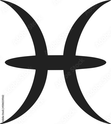 Pisces zodiac sign, fish symbol, astrological sign, water element representation, cosmic illustration featuring dual figures