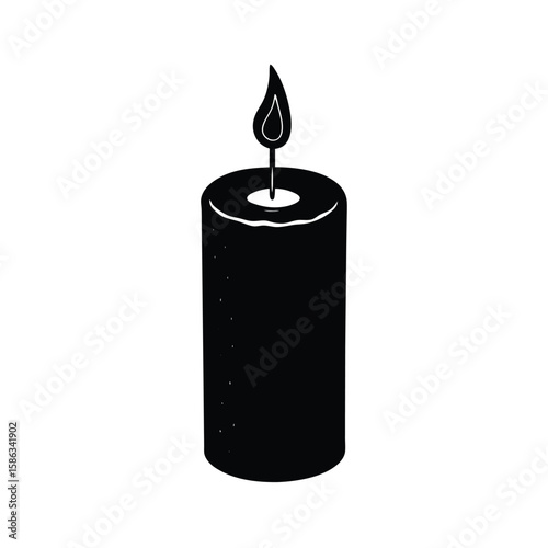 burning candle vector illustration