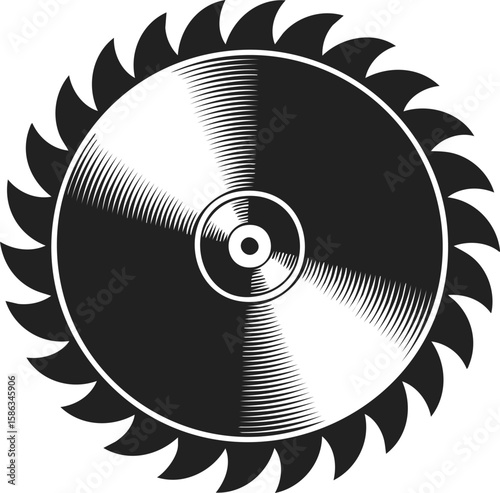 Saw blade, circular saw, woodcutter tool, precision cutting instrument, industrial equipment, woodworking device