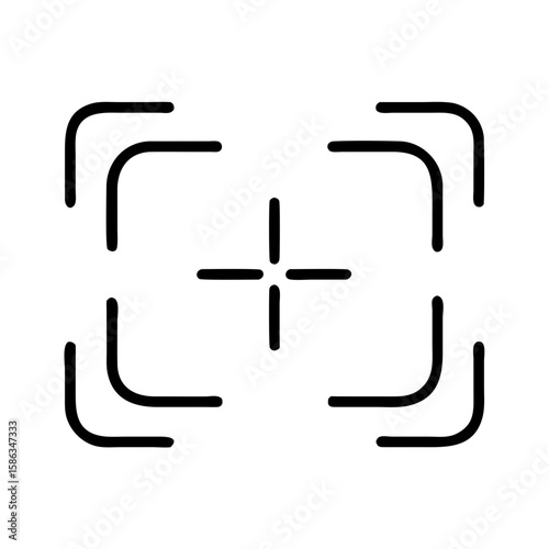 Full screen icon in minimalist design with expanding arrows