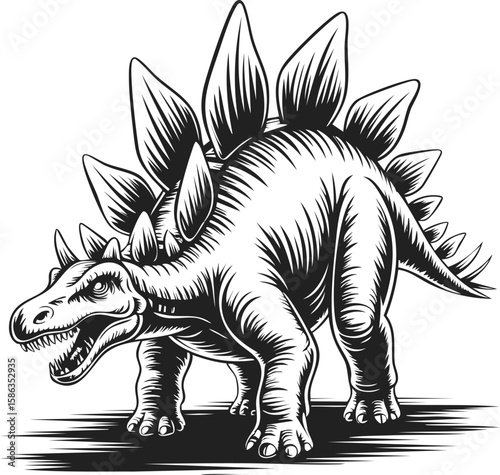 Stegosaurus, prehistoric dinosaur, armored reptile, iconic Jurassic creature with distinctive spines and strong legs