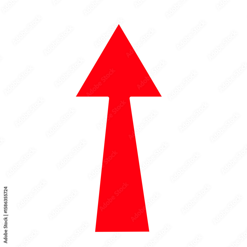 Fototapeta premium red arrow on white background