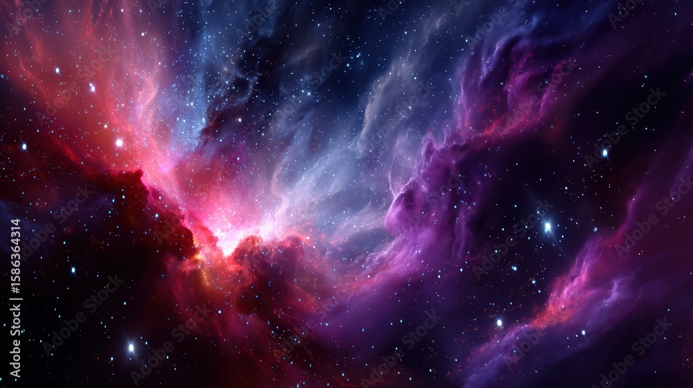 Fototapeta premium Colorful Nebula Cloud in Deep Outer Space