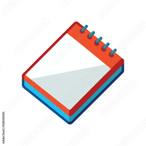 Notepad Icon Vector Illustration on White Background