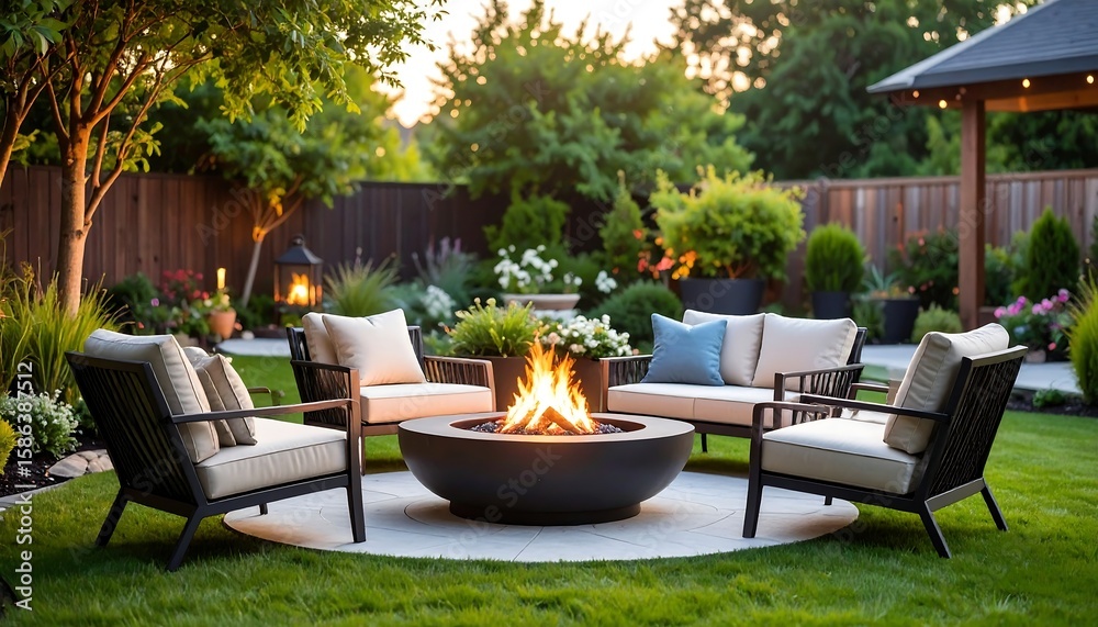 Outdoor fire pit area Outdoor fire pit area