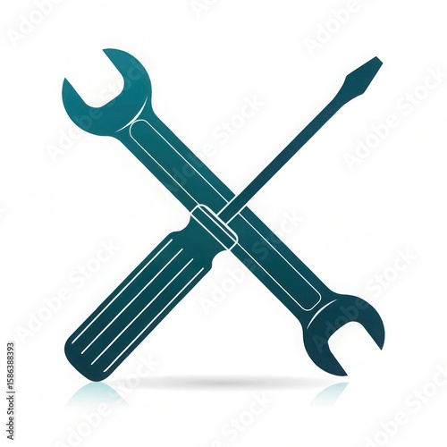 Crossed wrench and screwdriver icon representing tools and repair services
