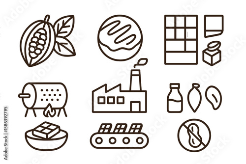 Dance line icon set. Vector pictograms of people in various dancing styles. Collection with ballet, salsa, hip-hop, folk, tango, jazz, samba, flamenco, and disco.