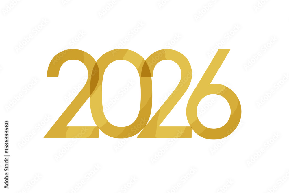 Elegant Golden 2026 Overlapping Numbers Vector for New Year Celebration, Modern Minimalist Design for Social Media, Banner, Poster, Website, Calendar, Transparent PNG and Vector Art Elegant Golden 2026 Overlapping Numbers Vector for New Year Celebration, Modern Minimalist Design for Social Media, Banner, Poster, Website, Calendar, Transparent PNG and Vector Art