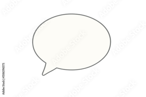 Speech bubble vector illustration. Blank chat balloon for communication and dialogue. Empty message icon for social media, websites, or apps. Modern quote box template.