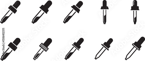 Dropper Vector Icons | Medical and Laboratory Liquid Tool Set
