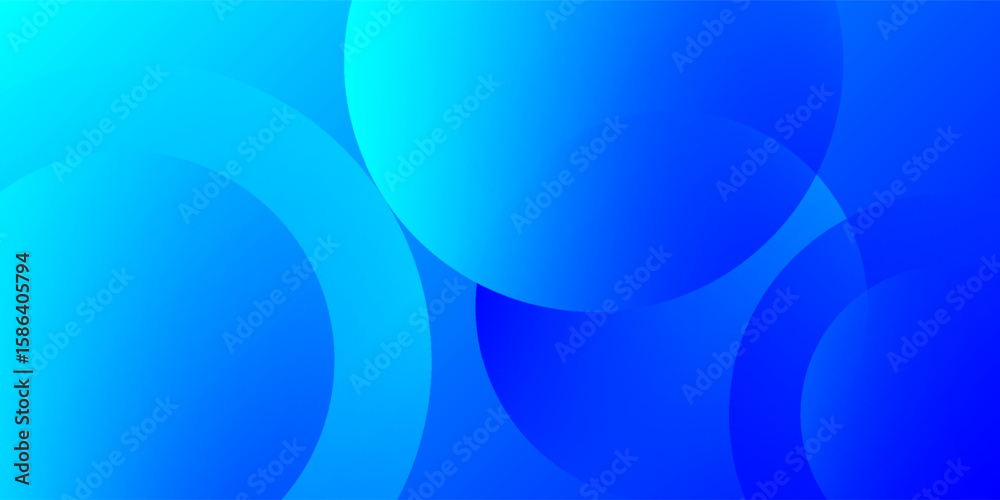 Fototapeta premium Abstract blue color background with circles. Dynamic shapes composition. Vector illustration
