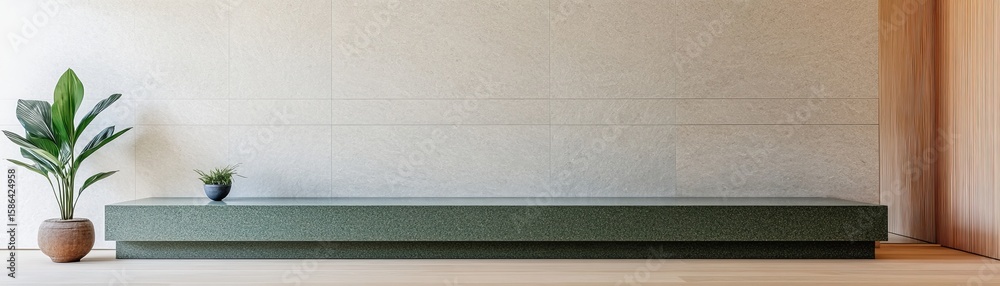 Fototapeta premium Minimalist Interior With Plants, Modern Decor, Interior Design