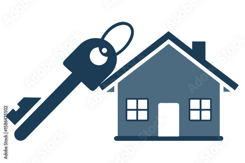 This icon effectively symbolizes the concept of real estate security, whether for buying, selling, or renting a home or property