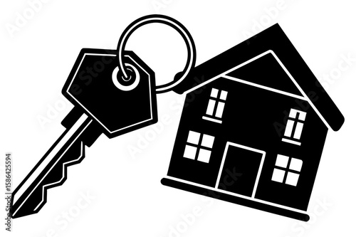 House key is a symbol of security and the concept of buying a home or real estate property
