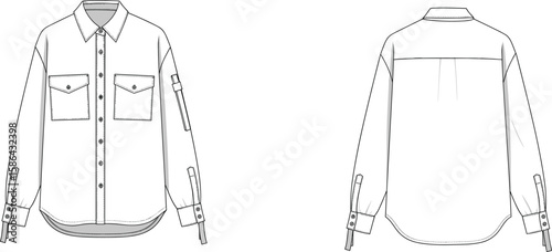 Technical flat sketch of a women's midi-length skirt featuring an asymmetrical handkerchief hem and a flat waistband, with flared and draped panels, 
