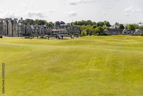a fairway at the old course in St Andrews, Scotland