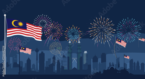 A breathtaking display of fireworks lighting up the sky above Malaysia’s capital.
