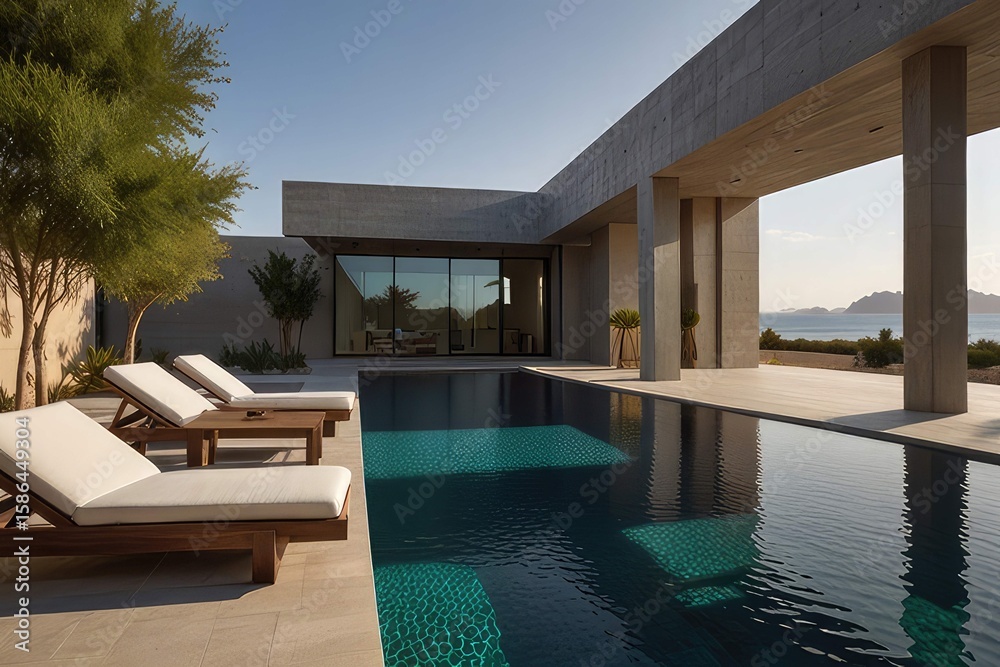 Fototapeta premium “Dream Home Vibes: Minimalist Luxury with a View”