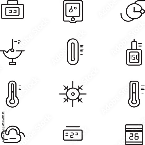 Smart Temperature Sensor Ultra Minimalist Vector Design