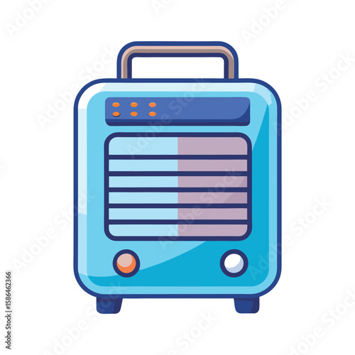 Vector Illustration of a Dehumidifier Home Appliance Isolated on a White Background

