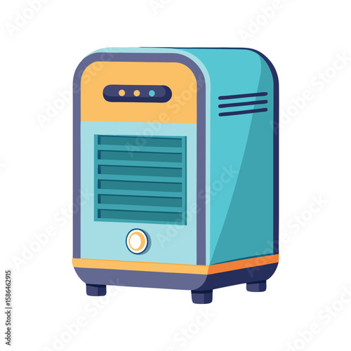 Vector Illustration of a Dehumidifier Home Appliance Isolated on a White Background
