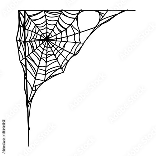 Corner Spiderweb Design Element