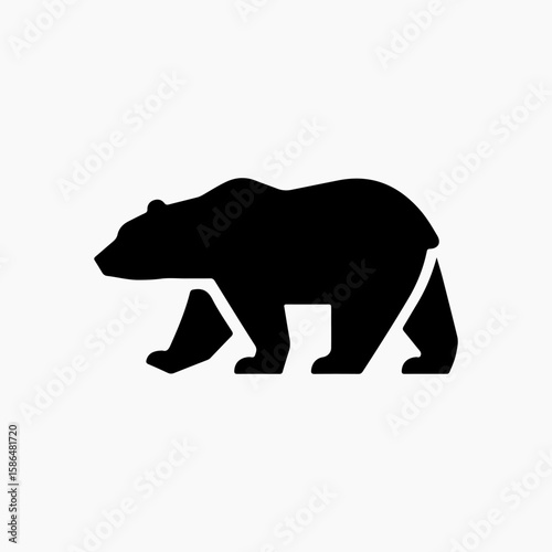 bear silhouette black illustration vector graphic