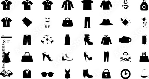 Clothing Store Icons set vector set PNG clipart
