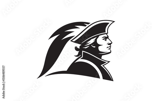 Dual tone designs logo silhouette on white background.01