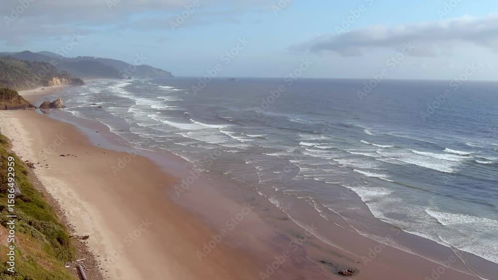 Aerial view of the rocky coast of Oregon, USA near Cannon Beach. Aerial view of the rocky coast of Oregon, USA near Cannon Beach.