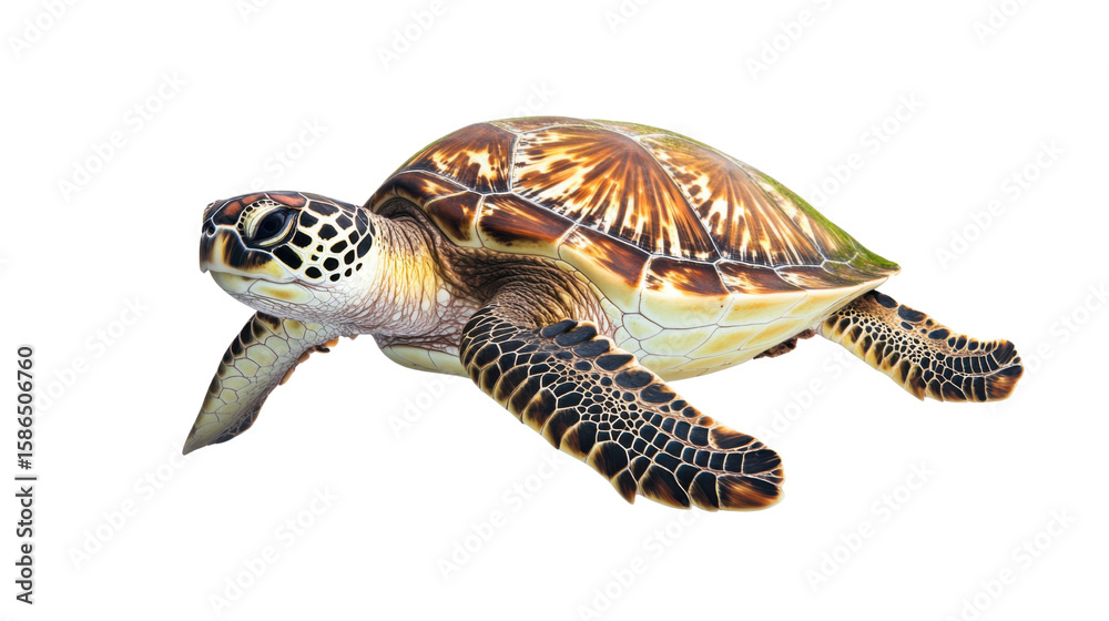Fototapeta premium turtle isolated on white background