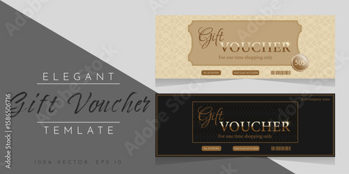 Elegant style voucher template