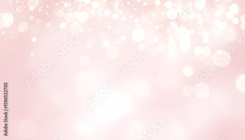 Delicate, soft pink background with sparkling, ethereal light particles