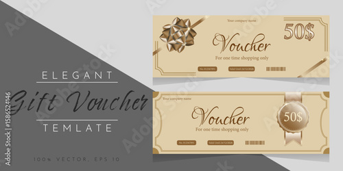 Elegant style voucher template