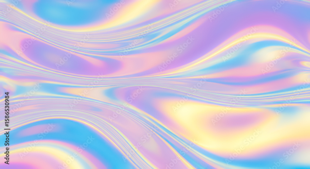 Obraz premium Abstract Holographic Gradient Waves Fluid Background
