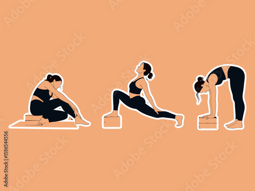 Yoga Postures: Explore yoga postures with grace and precision, showcasing the journey of wellness through flexibility, strength, and mindfulness.