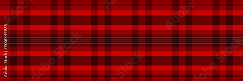 Vibrant red and black plaid pattern.  Perfect for backgrounds, textiles, or holiday designs.  This seamless texture offers a bold, classic style, conveying warmth and tradition.