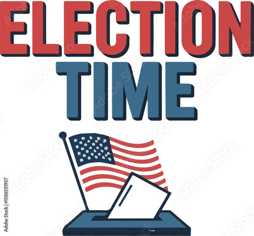 Election Time silhouette vector Image