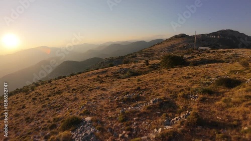 lumière douce au coucher du soleil  - Alpes Maritimes