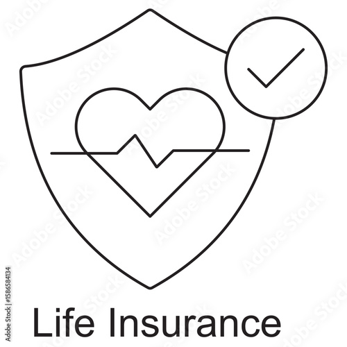 Life Insurance icon, Protect What Matters Most with Life Insurance, Secure Your Family’s Future Today, vector