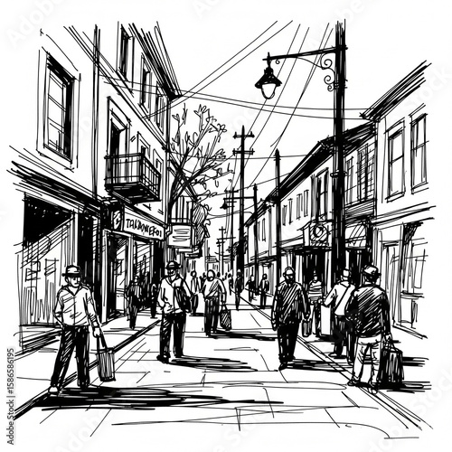 people walking in the city